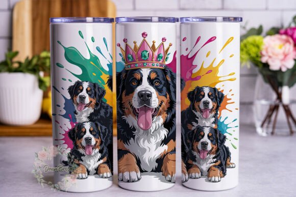 Bernese Mountain Dog Crown 20oz Tumbler