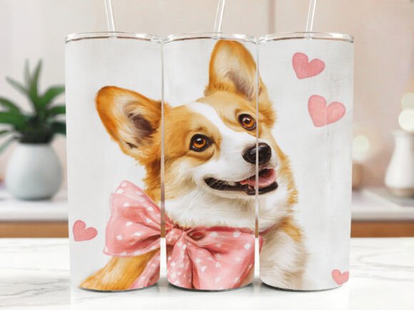 Corgi Dog Breed Design 20 Oz Skinny