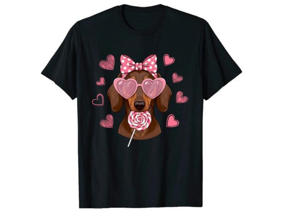 Cute Dog Love Valentine’s Day T-Shirt