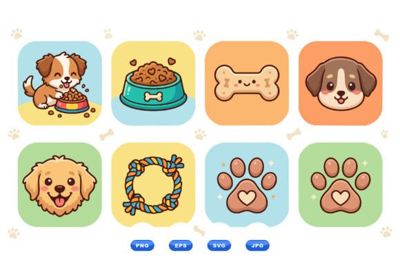 Cute Puppy Icon Clipart SVG