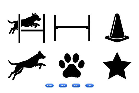 Dog Agility Icon Clipart Pack