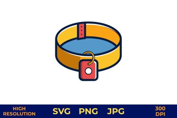 Dog Collar and ID Tag Vector Design