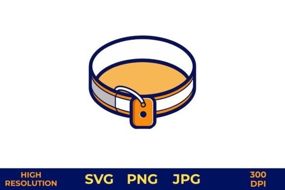 Dog Collar with Metal Clasp Vector Art