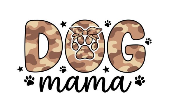 Dog Mama Camouflage Paw
