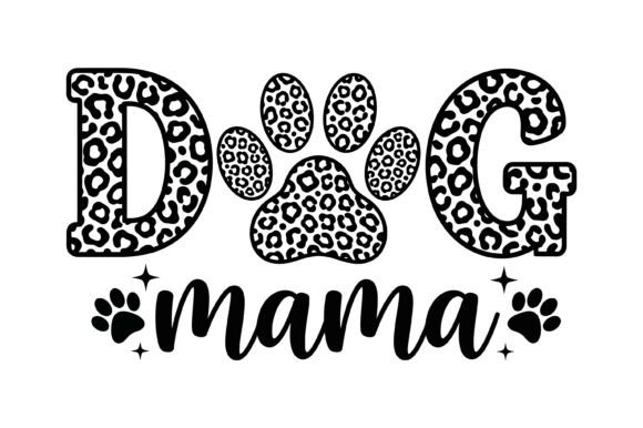 Dog Mama Leopard Paw Design