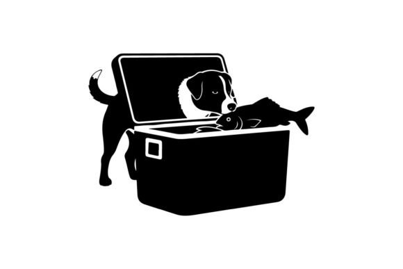Dog Peeking into Open Travel Case with F