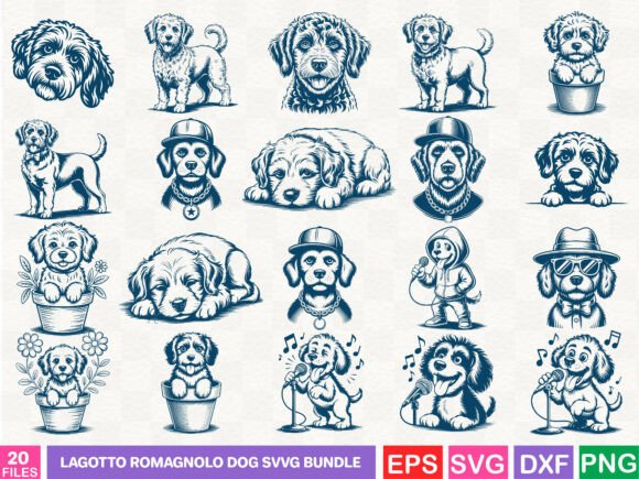 Lagotto Romagnolo Dog SvVG Bundle