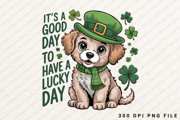 Lucky Dog PNG, Cute St Patrick’s Day PNG