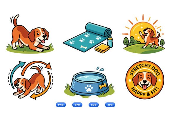 Playful Dog Cartoon Clipart